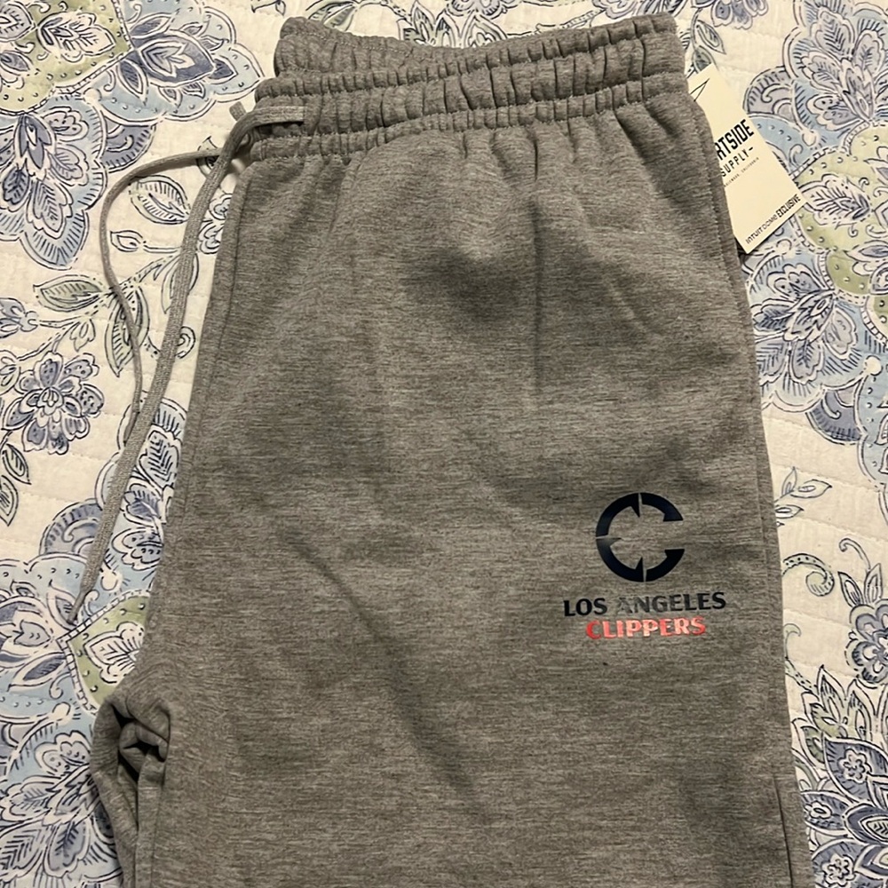 Gray Los Angeles Clippers Sweatpants Large